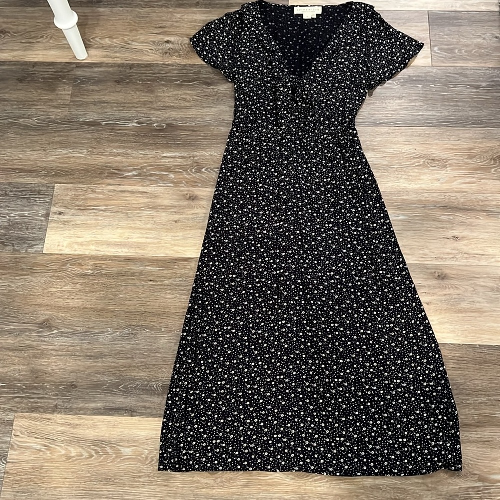 Saltwater Luxe, (designed in Los Angeles) black dress with white design, Size S.